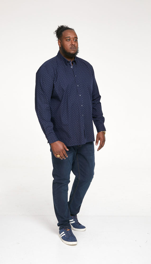 'Epping' Micro Print Long Sleeve Shirt