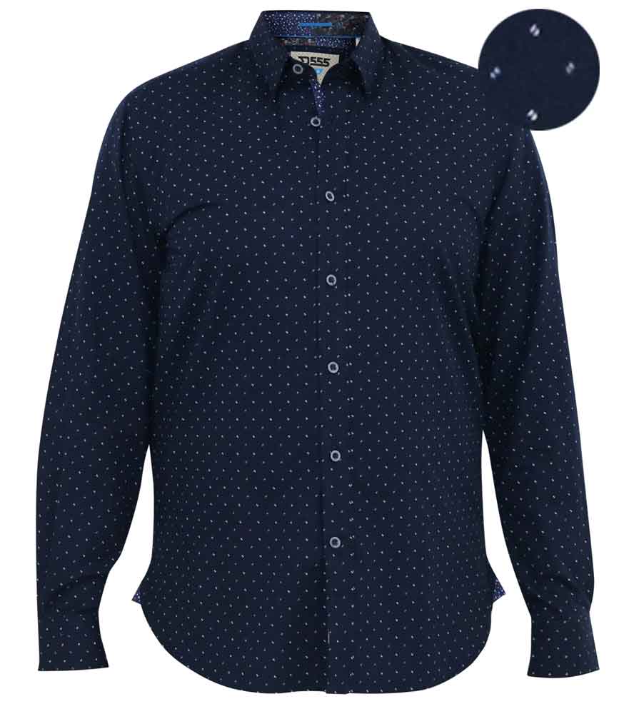 'Epping' Micro Print Long Sleeve Shirt