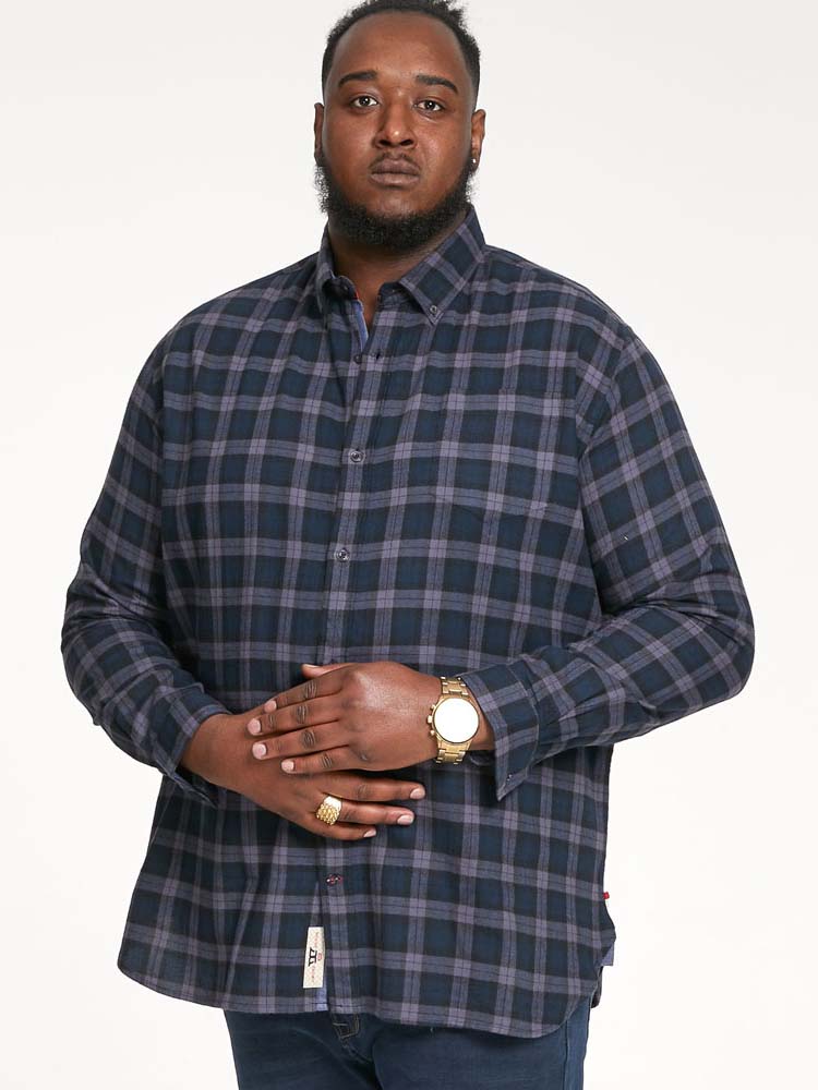 'Luton' Flannel Check Long Sleeve Shirt