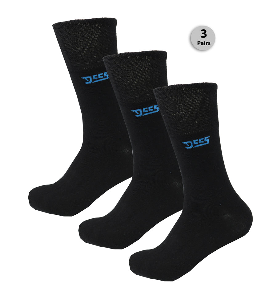 'Harold' 3 Pack Plain Extra Wide Comfort Fit Socks