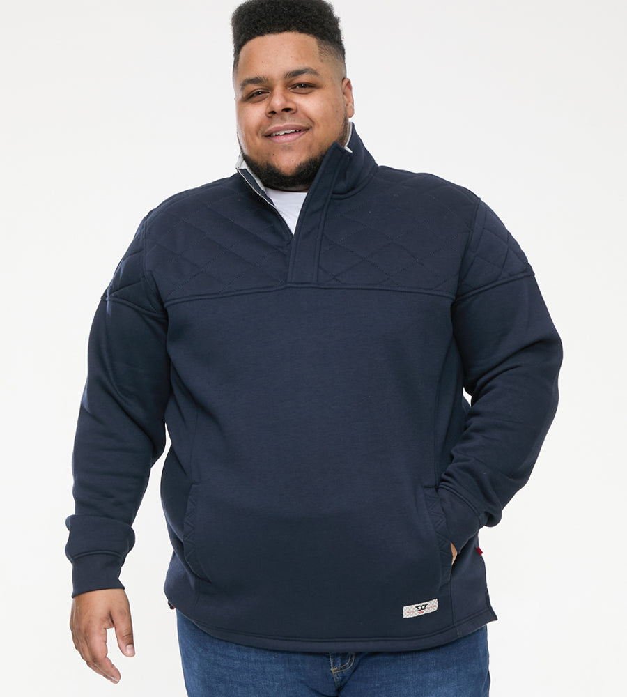 Swann' Quilted Top Panel 1/4 Zip Sweatshirt