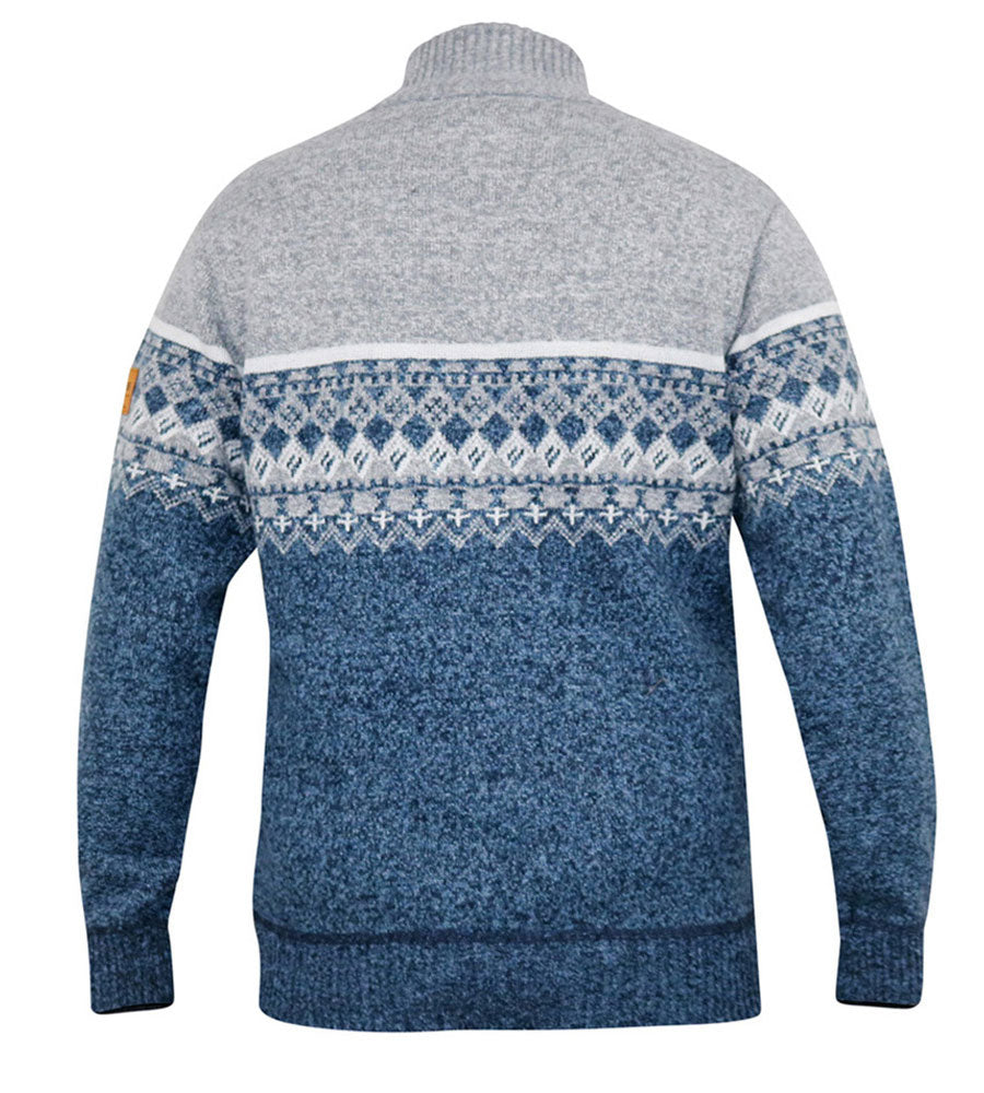 Ruddington' Fairisle Knit 1/4 Zip Jumper