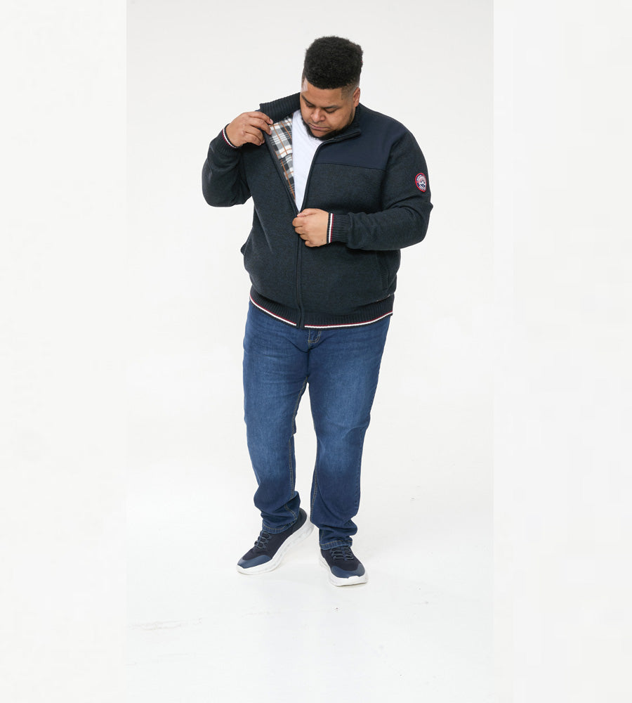 Aberdare' Bonded Knit Full Zip Cardigan