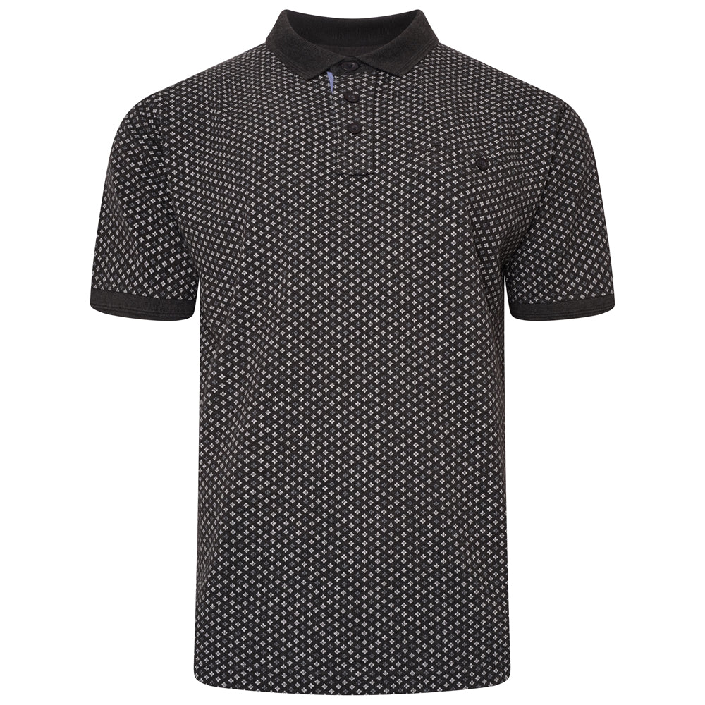 Ditsy Print Polo Shirt