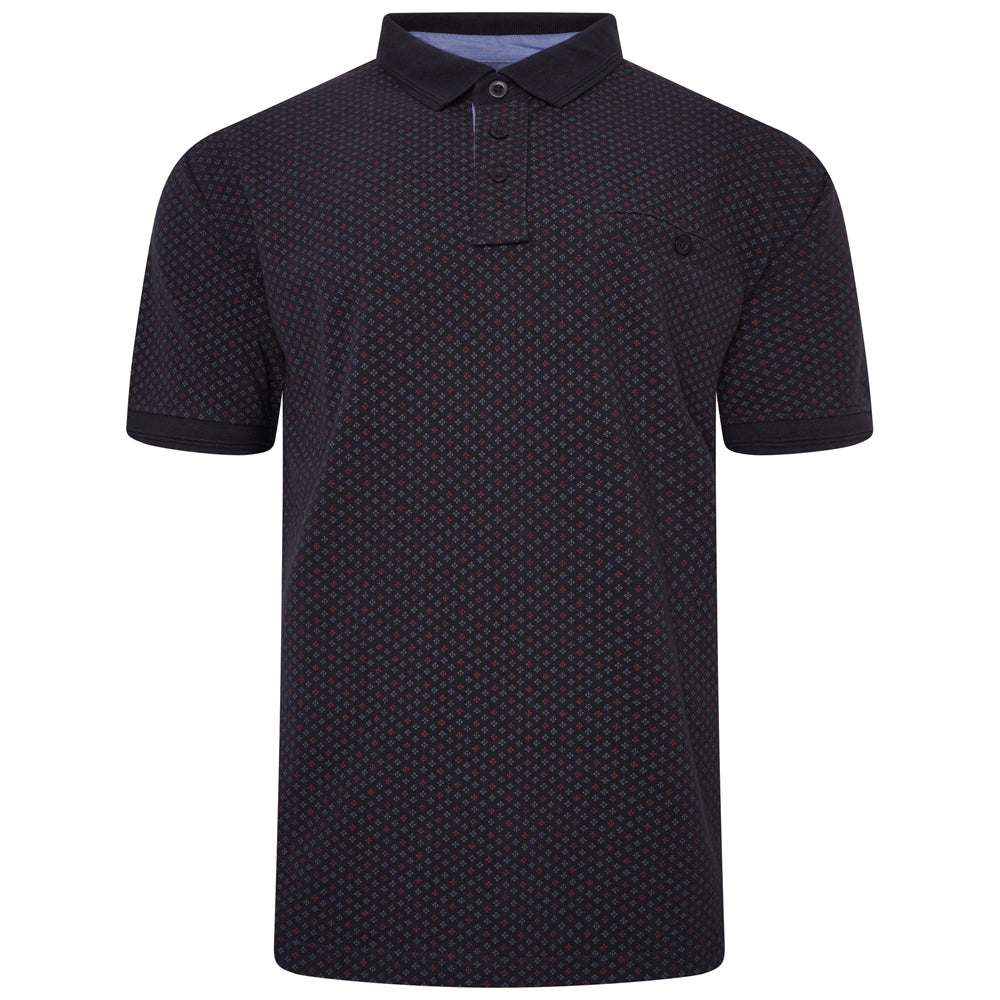 Ditsy Print Polo Shirt