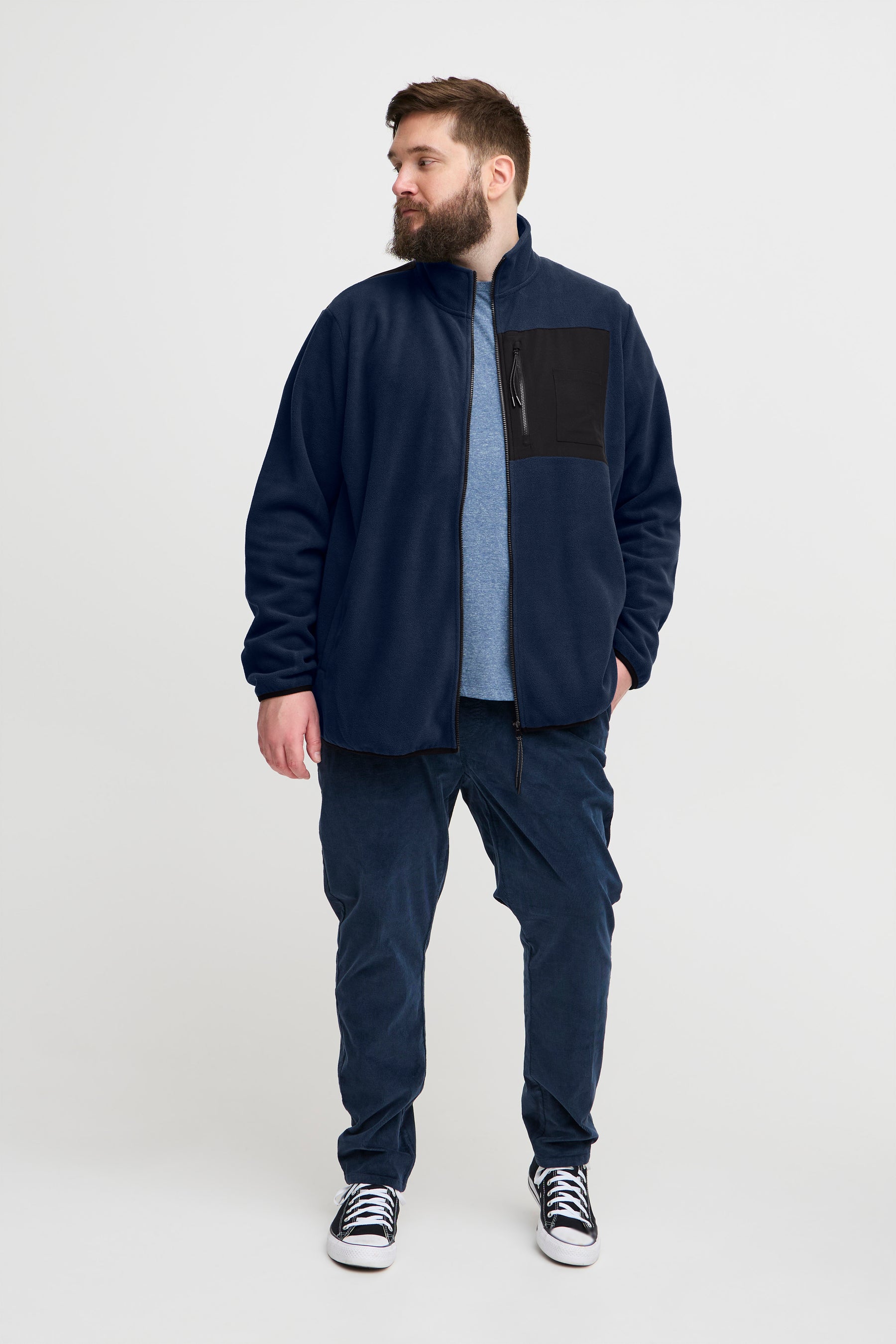 Full Zip Contrast Fleece