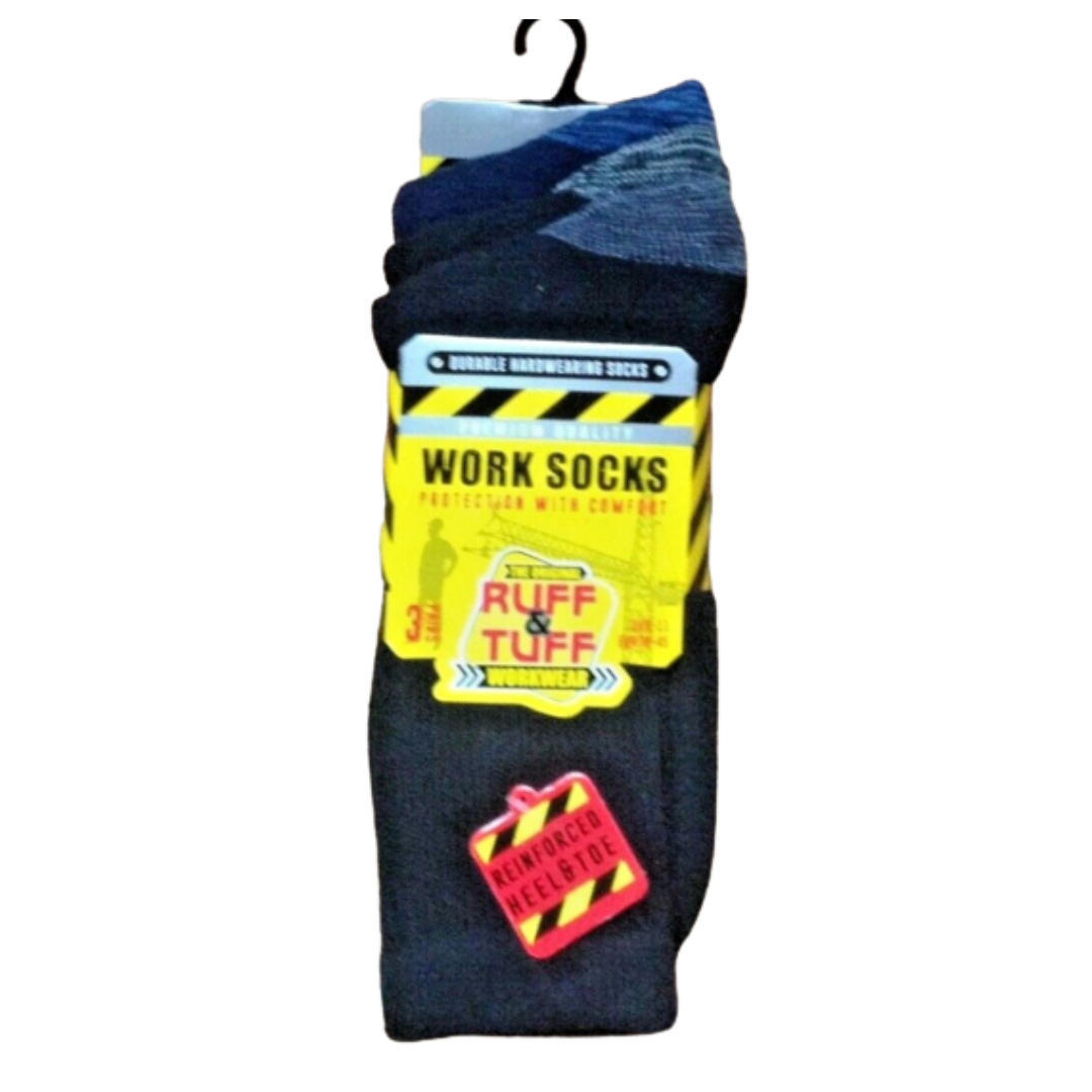 Premium Quality 3 PK Work Socks