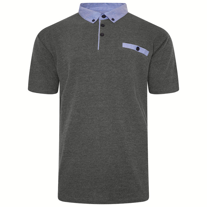 Waffle Effect Polo Shirt