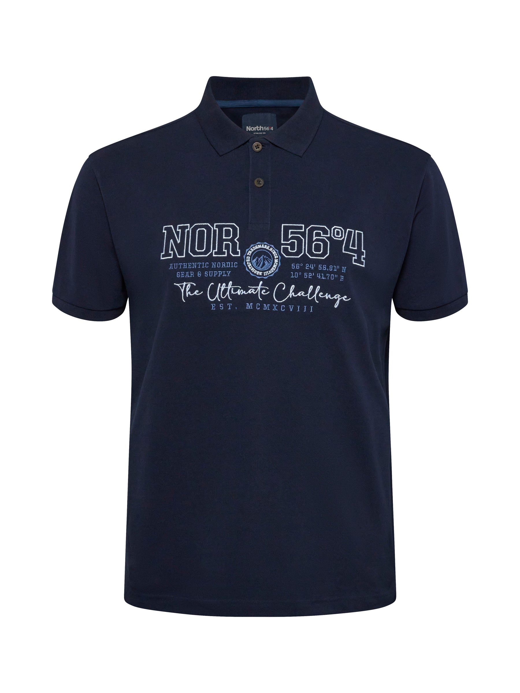 Embroidered Print Polo Shirt