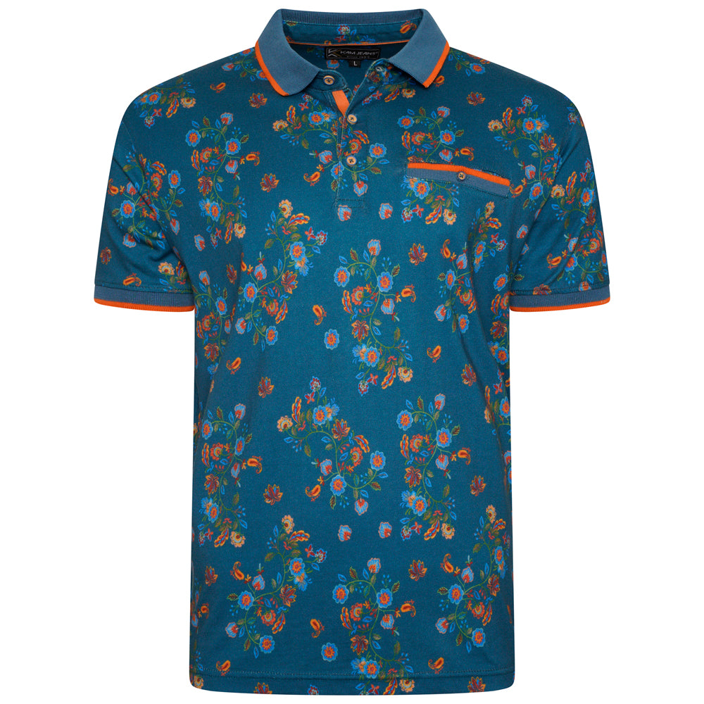 Floral Print Polo Shirt