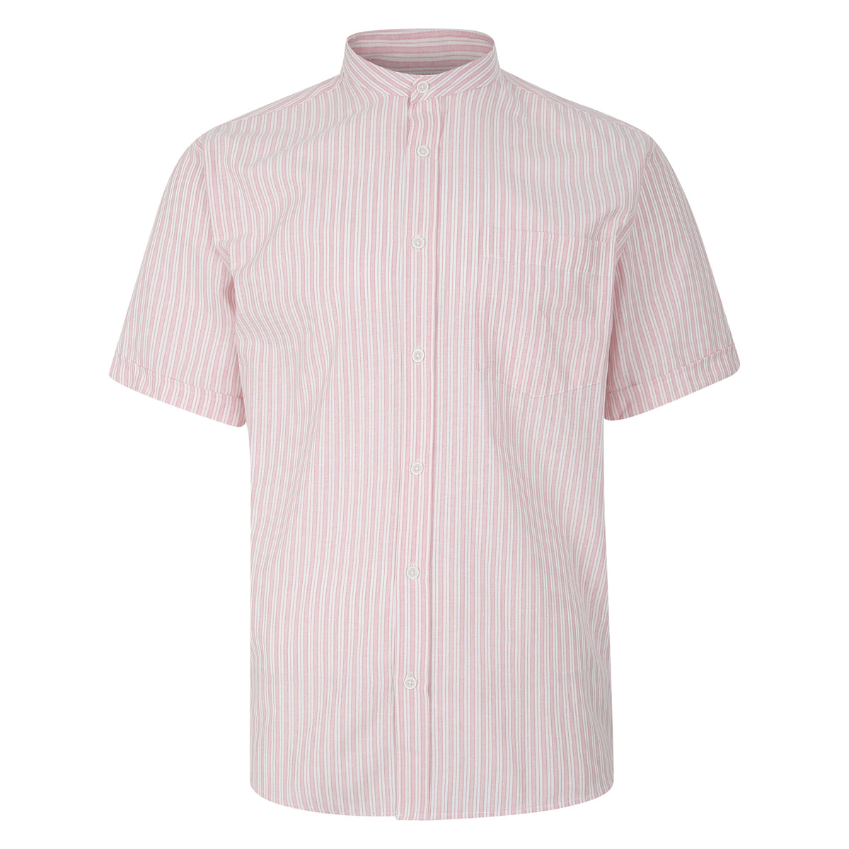 Grandad Collar Stripe Shirt