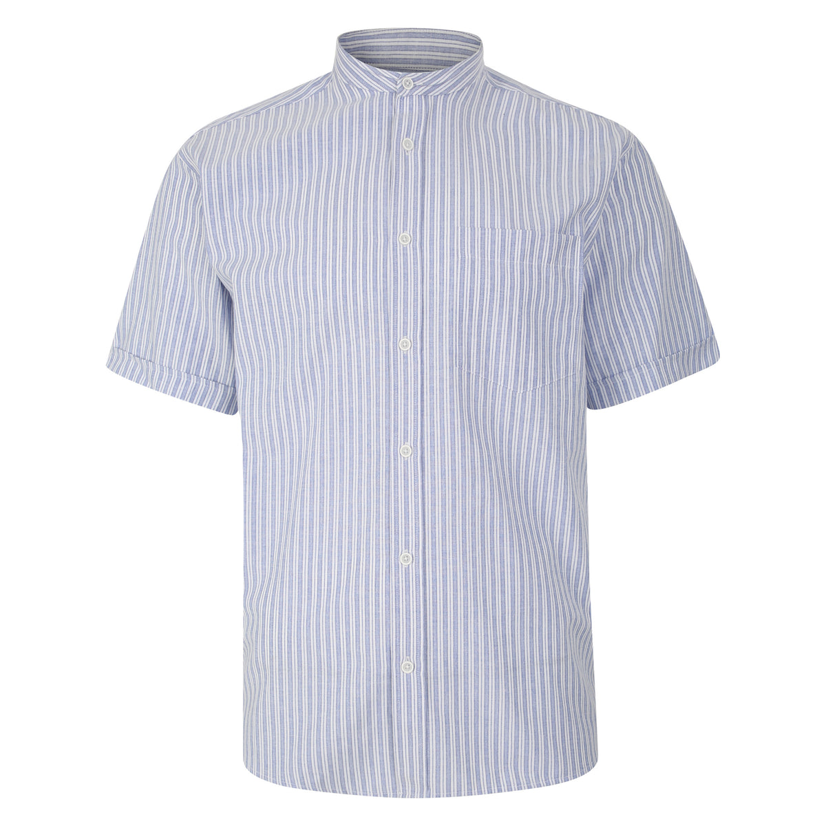 Grandad Collar Stripe Shirt