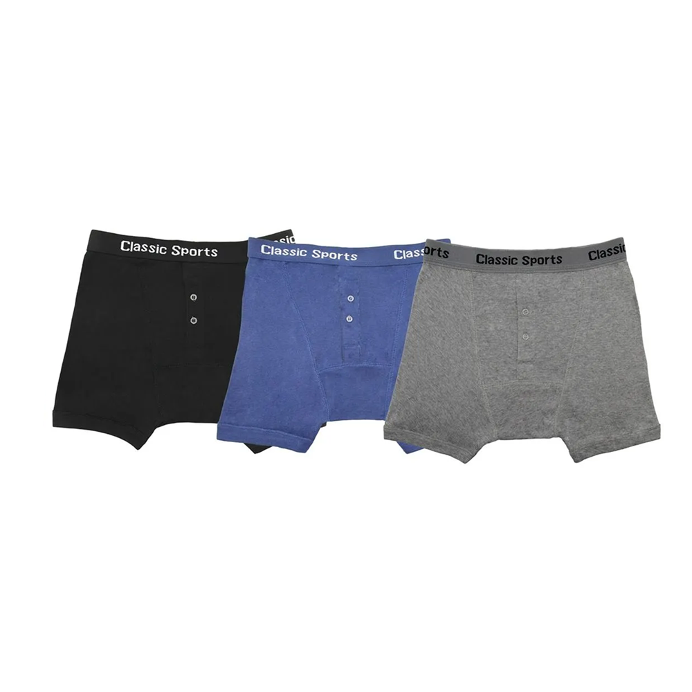 Classic Sports Plain 3 Pack Boxers