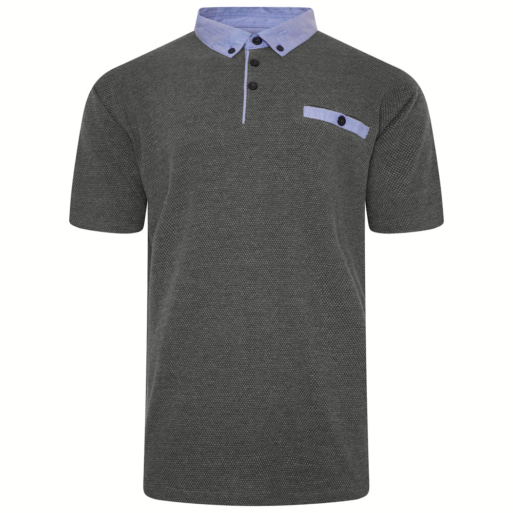 Waffle Effect Polo Shirt