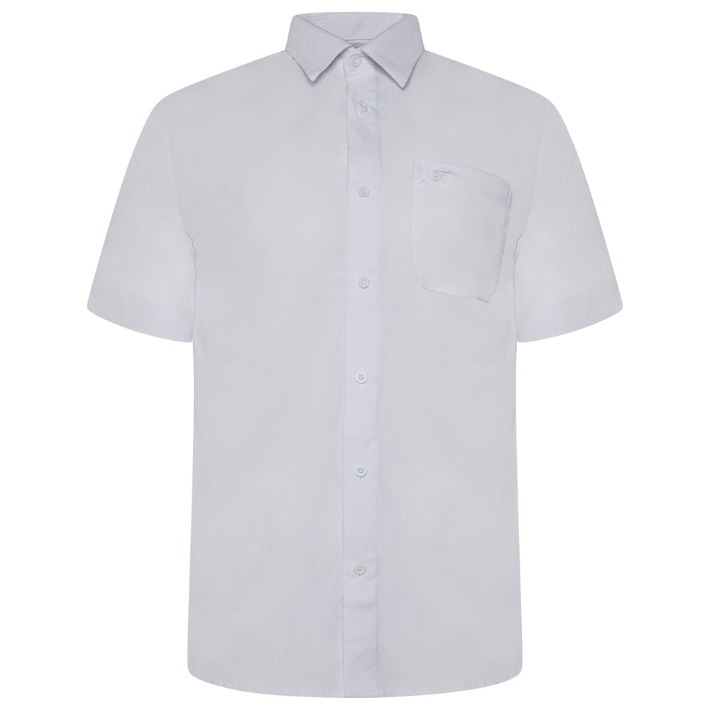 Plain Textured Short Sleeve Shirt