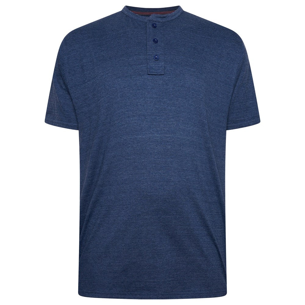 Jacquard Jersey Knit Henley T-Shirt