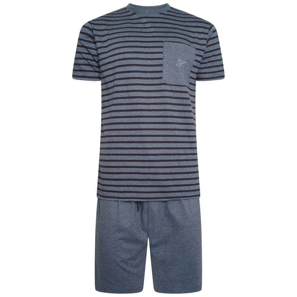 Stripe Tee Shorty Lounge Set