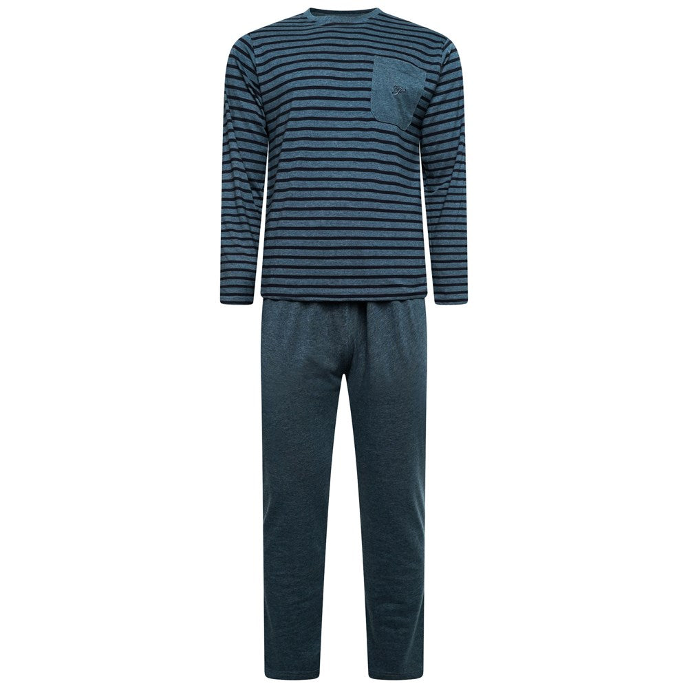 Long Sleeve Striped Tee Loungewear Set