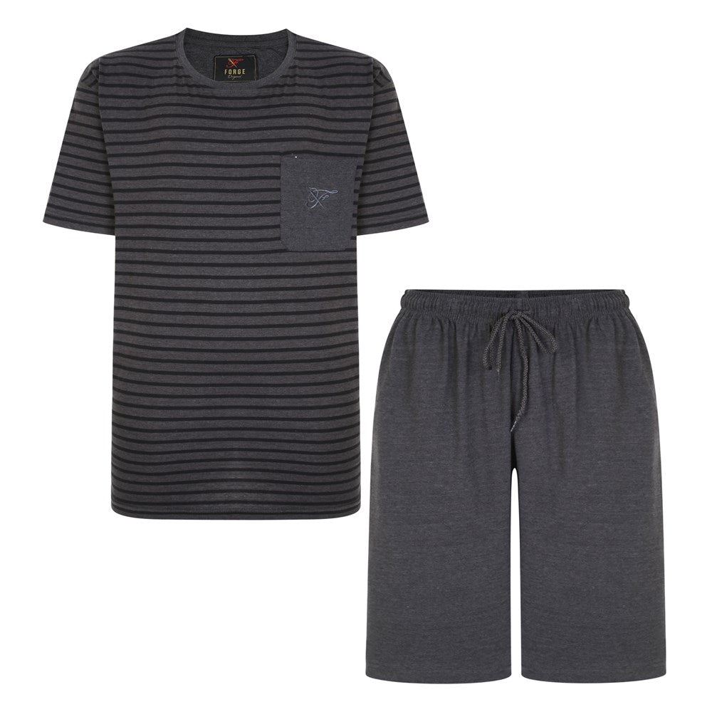 Stripe Tee Shorty Lounge Set