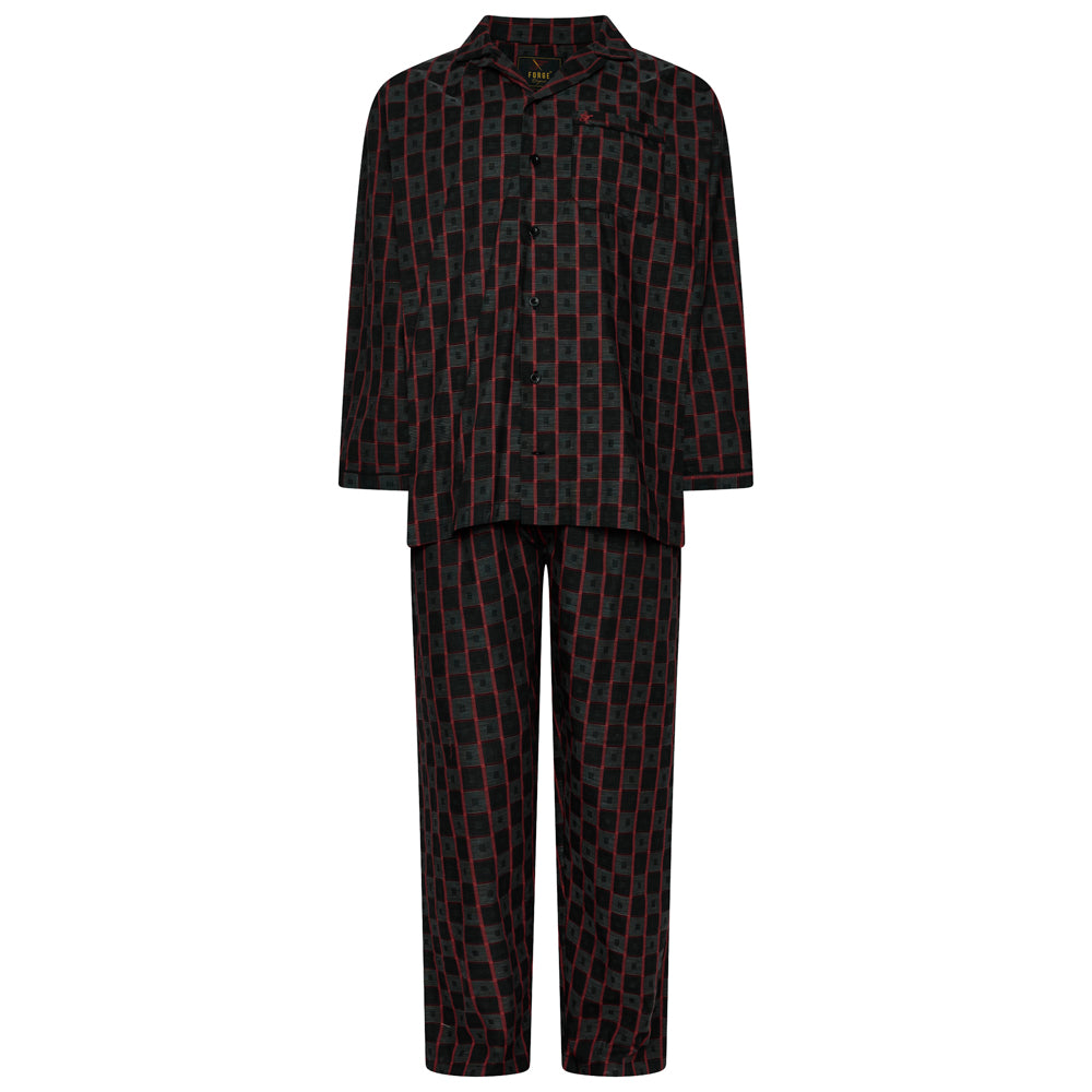 Traditional Style Square Print Pyjamas
