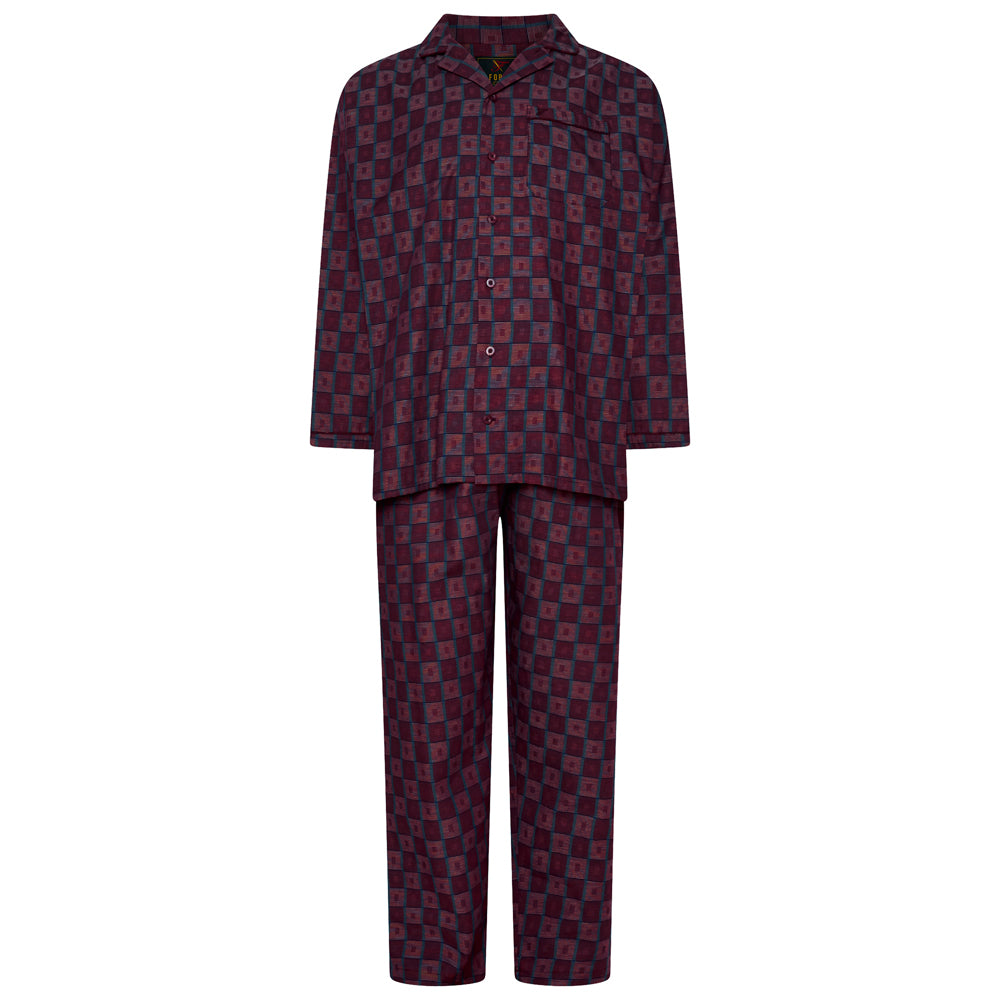 Traditional Style Square Print Pyjamas