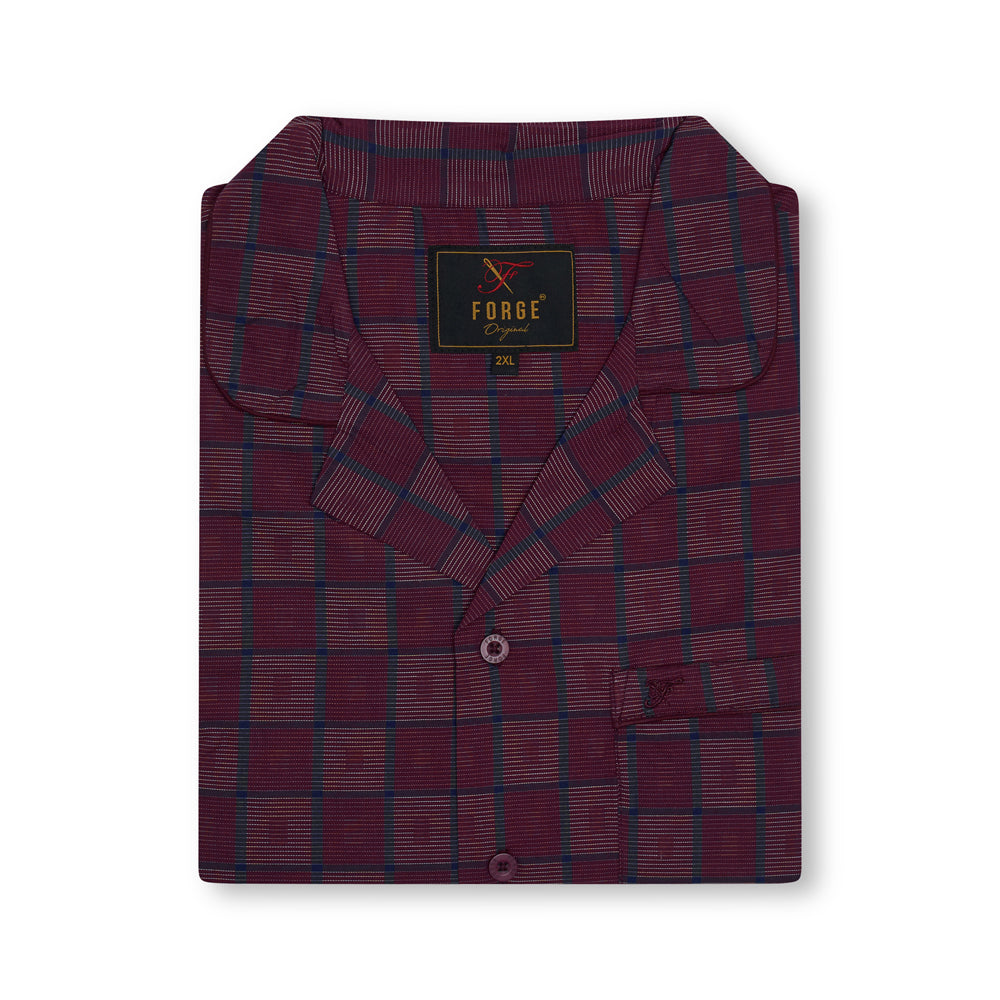 Traditional Style Square Print Pyjamas