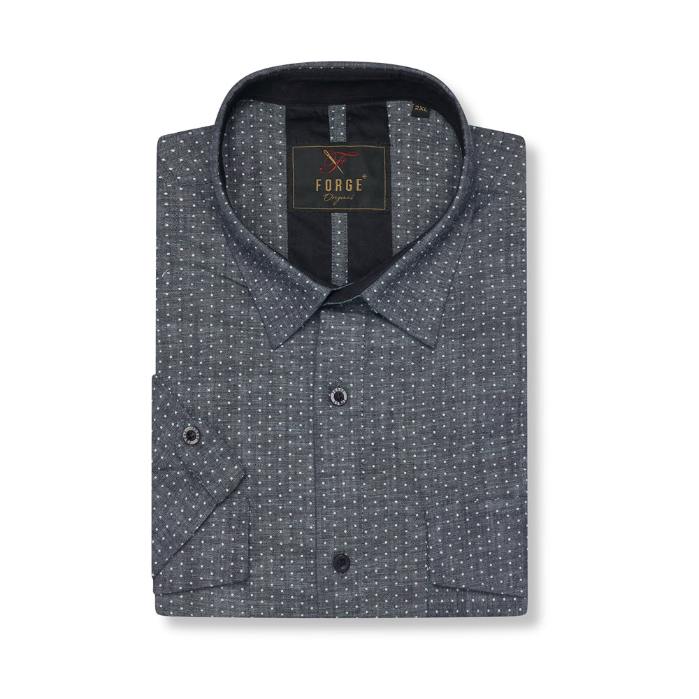 Twin Pocket Pindot Short Sleeve Shirt