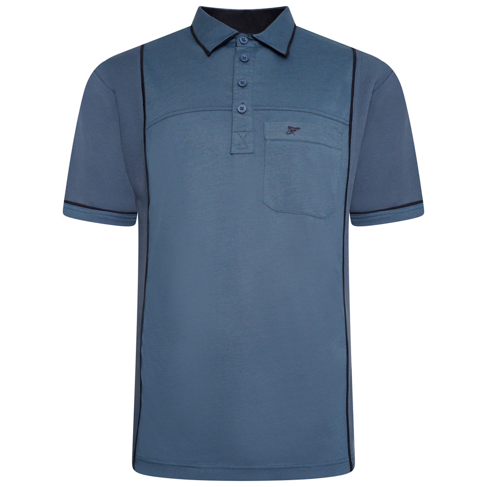 Contrast Panel Golf Polo Shirt