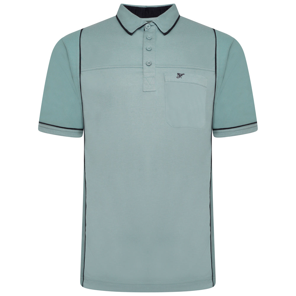 Contrast Panel Golf Polo Shirt