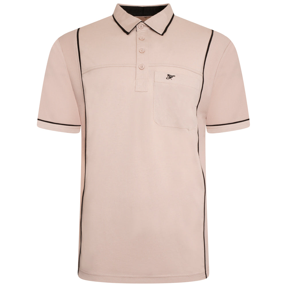 Contrast Panel Golf Polo Shirt