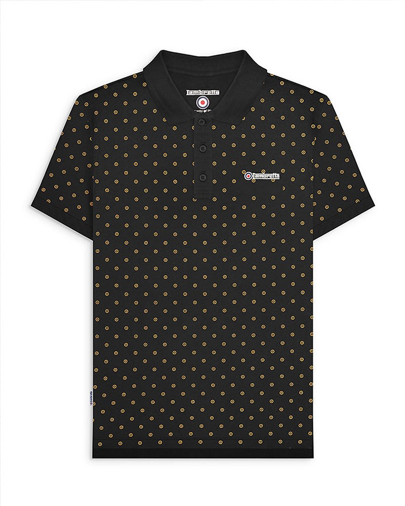 Lambretta Target Print Polo Shirt