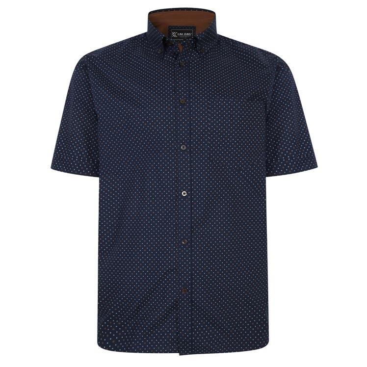 Short Sleeve Dobby Print Shirt