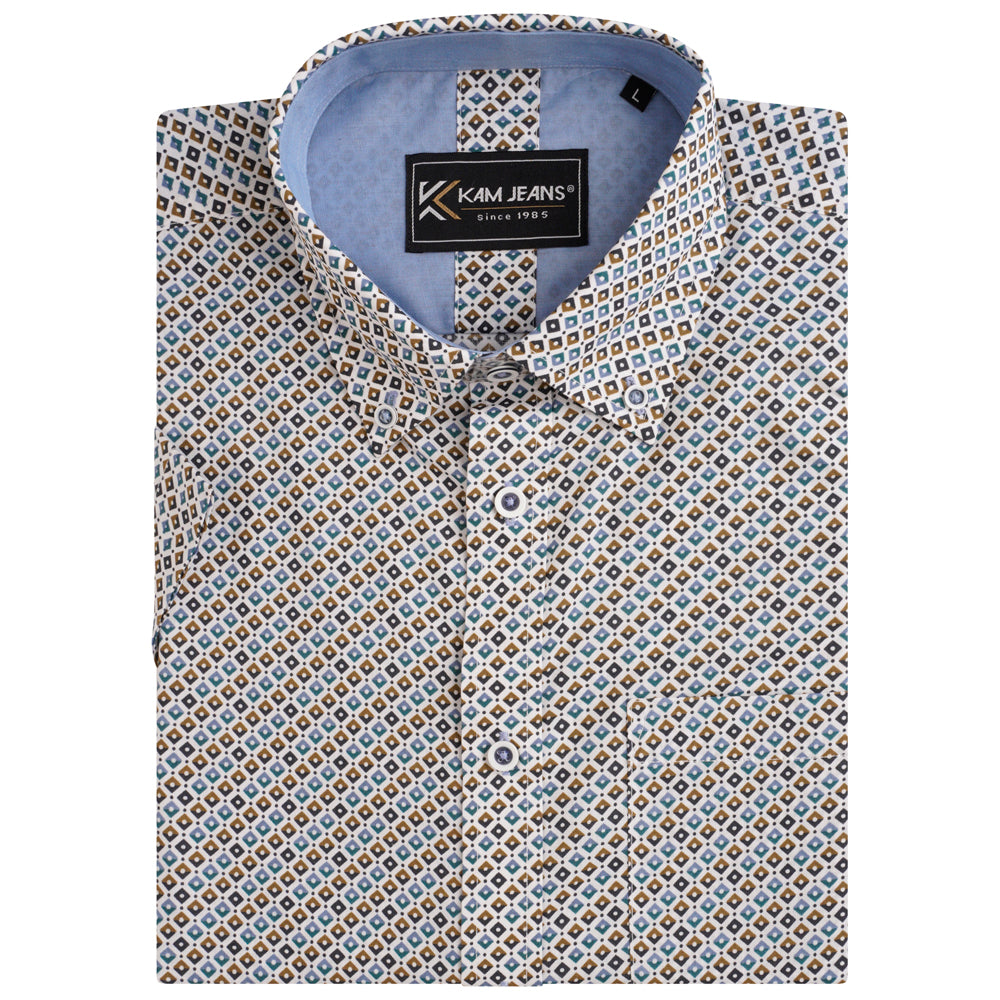 Geo Print Short Sleeve Shirt