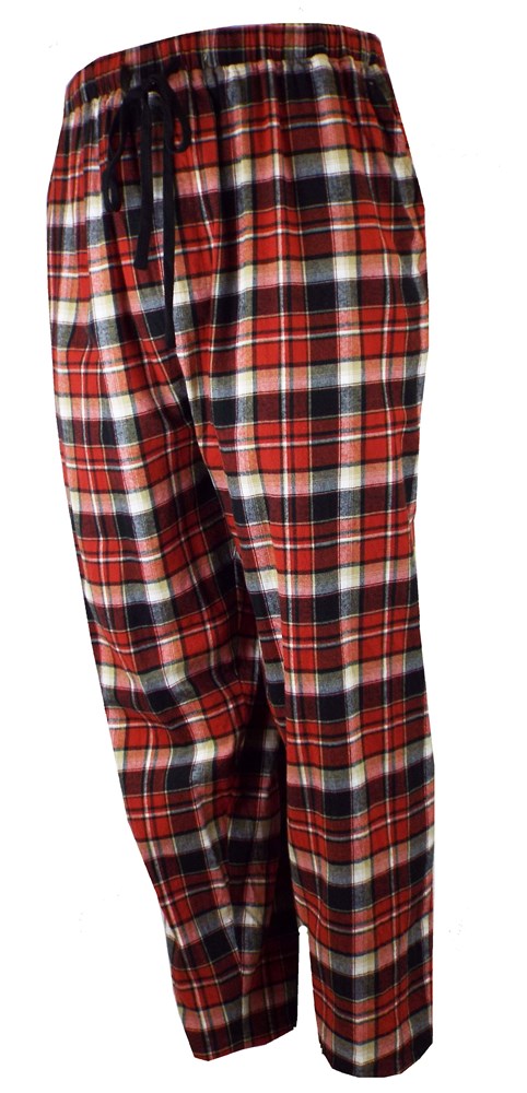 Brushed Check lounge Pants-Rust
