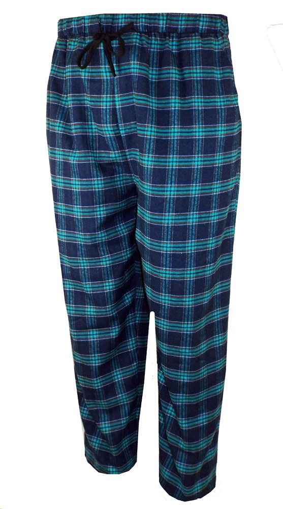 Brushed Check lounge Pants-Blue