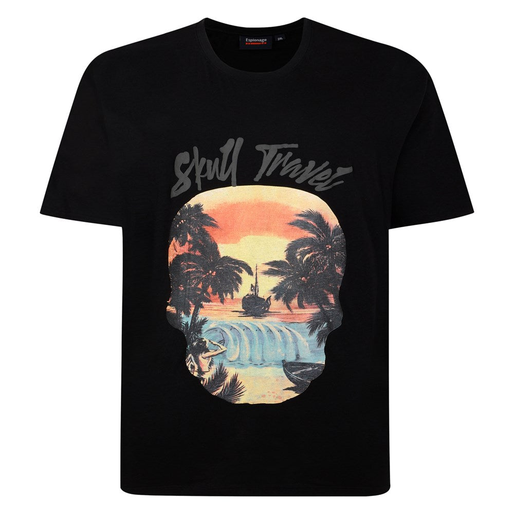 Skull Travel Print T-Shirt