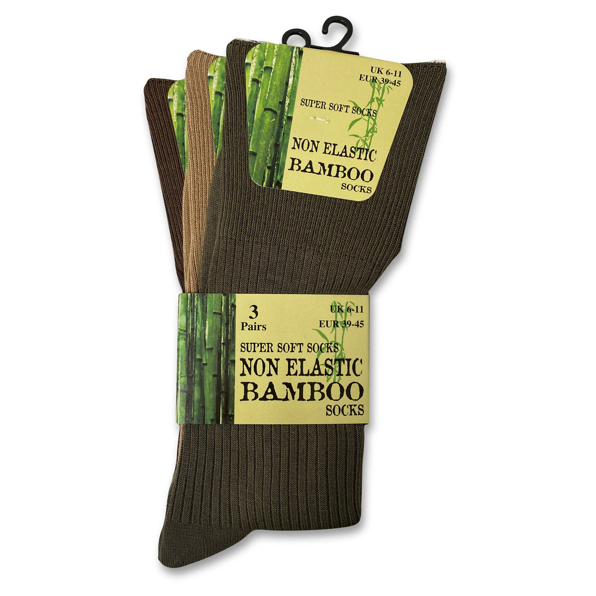 3 Pack Non Elastic Bamboo Socks