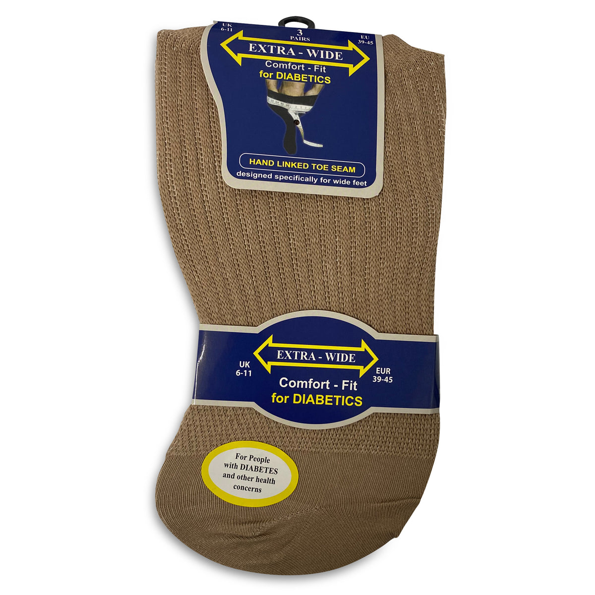 3 Pack Comfort Fit Diabetic Socks