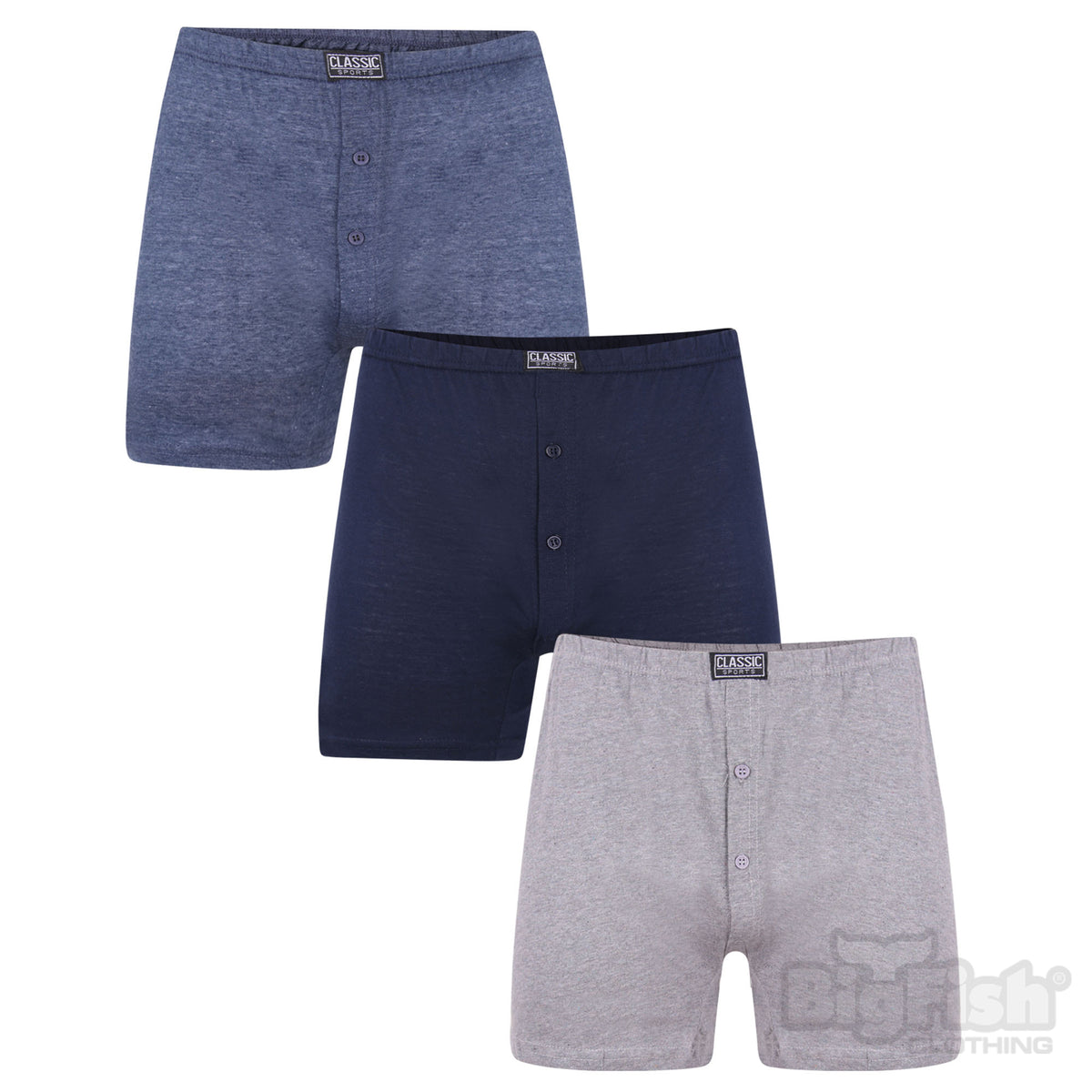 Classic 3 Pack Plain Boxers