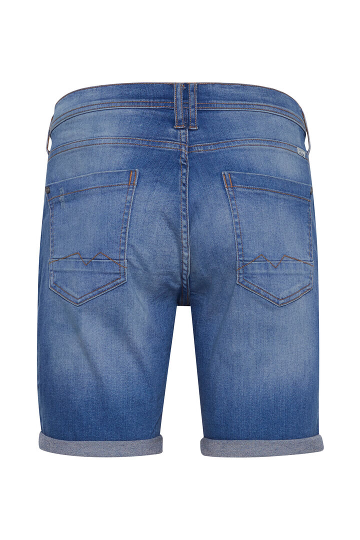 Stretch Denim Distress Look Shorts