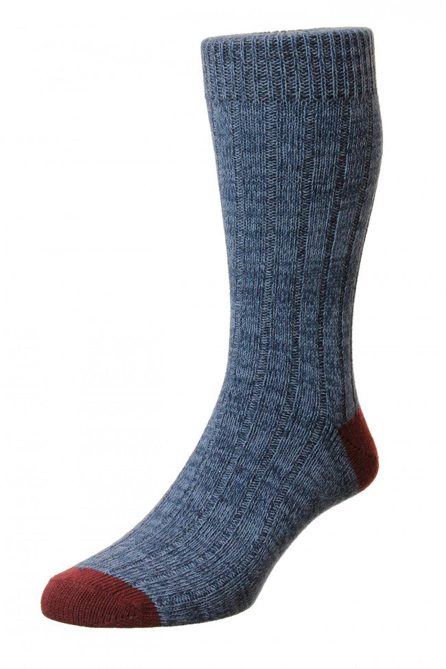 Maroon Marl Dress Socks