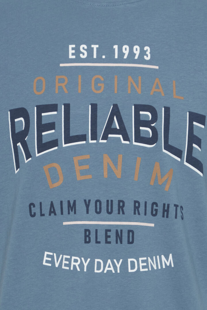 'Reliable Denim' Printed T-Shirt