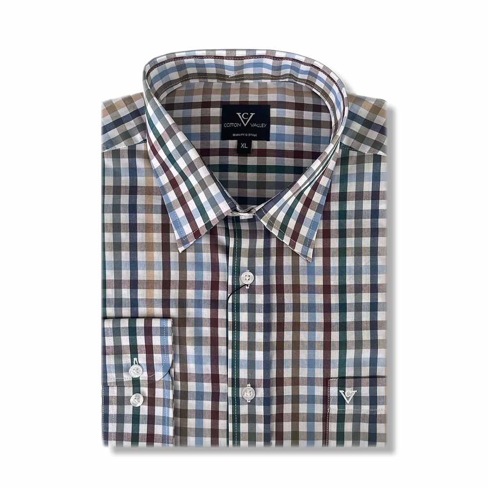 Small Check Long Sleeve Sleeve Shirt
