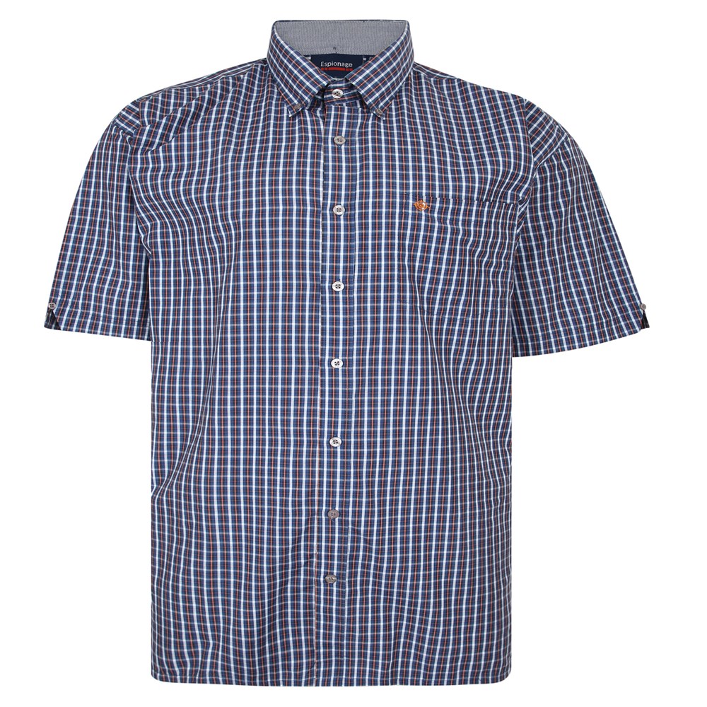 Contrast Check Short Sleeve Shirt