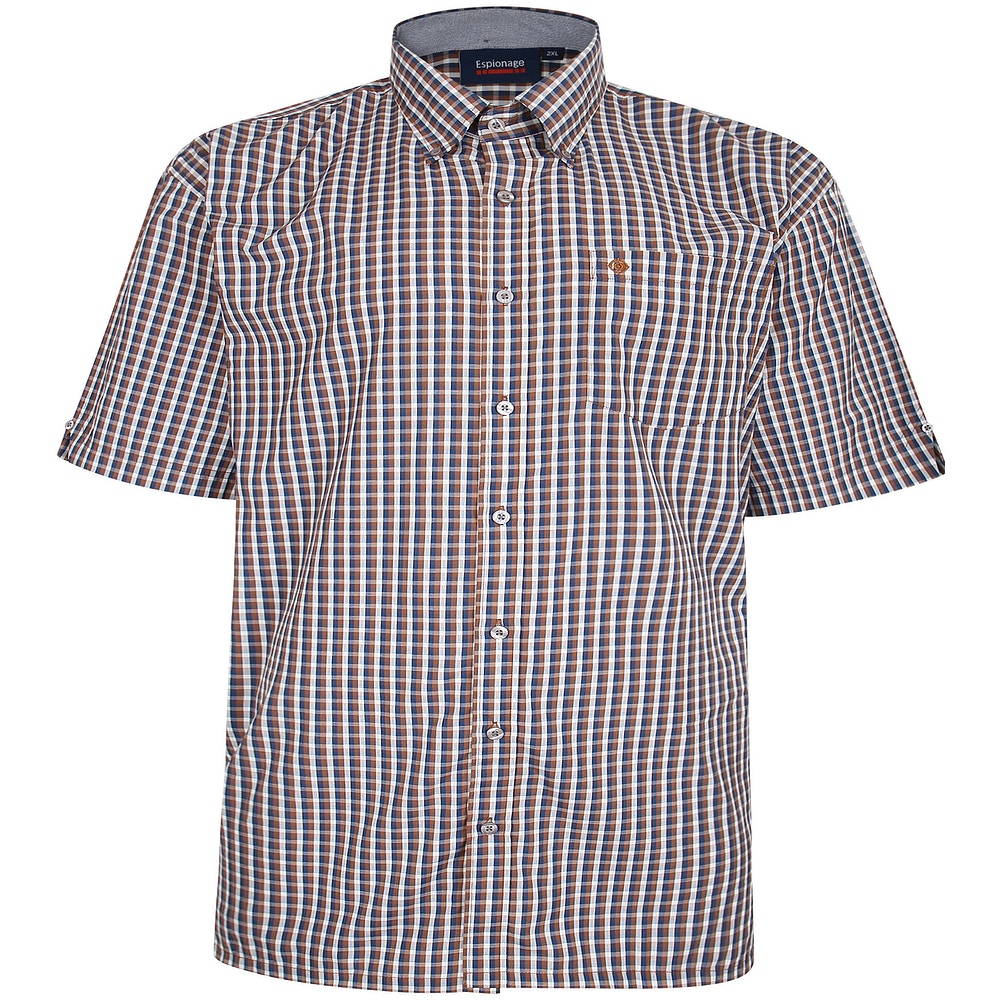 Contrast Check Short Sleeve Shirt