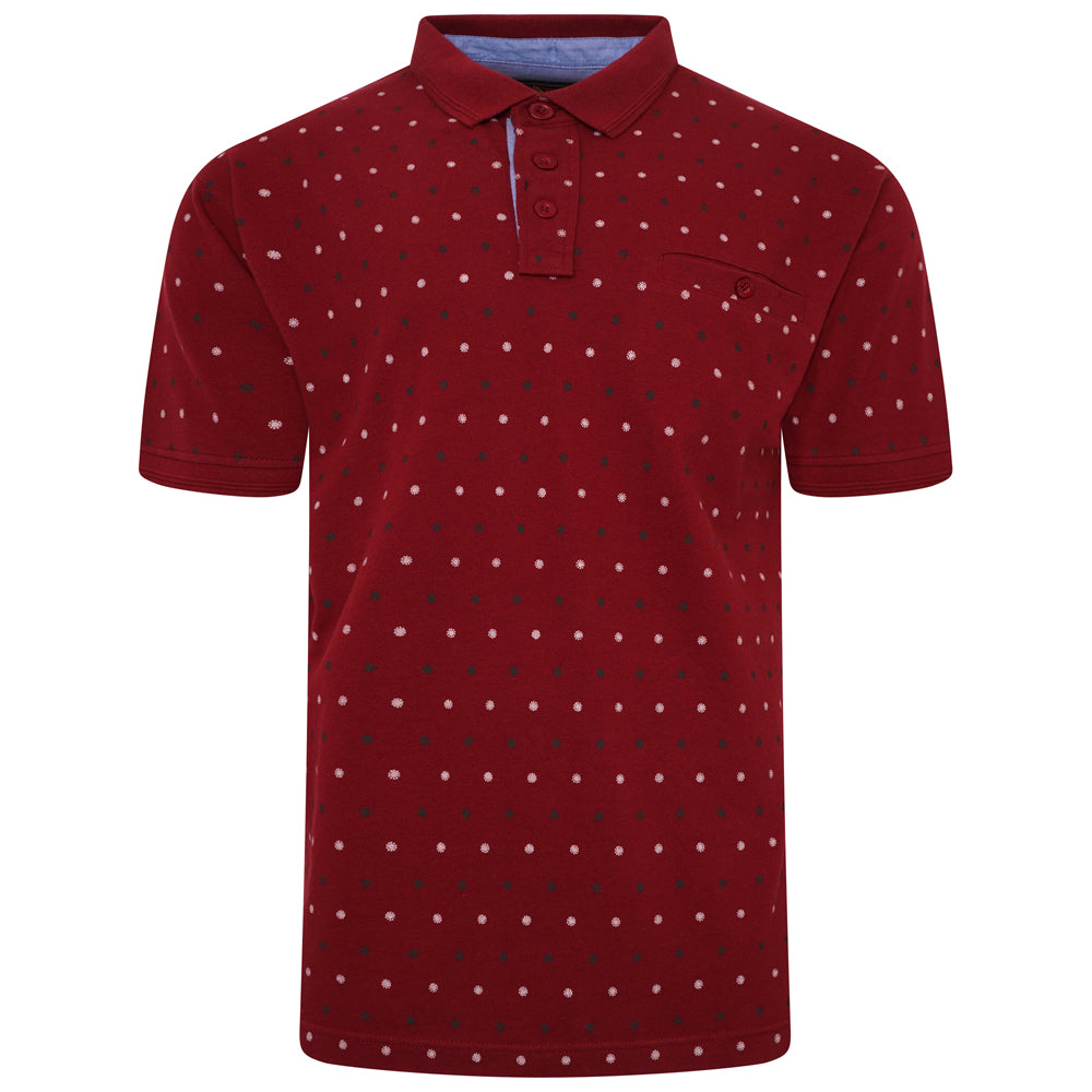 All Over Circle Print Polo Shirt