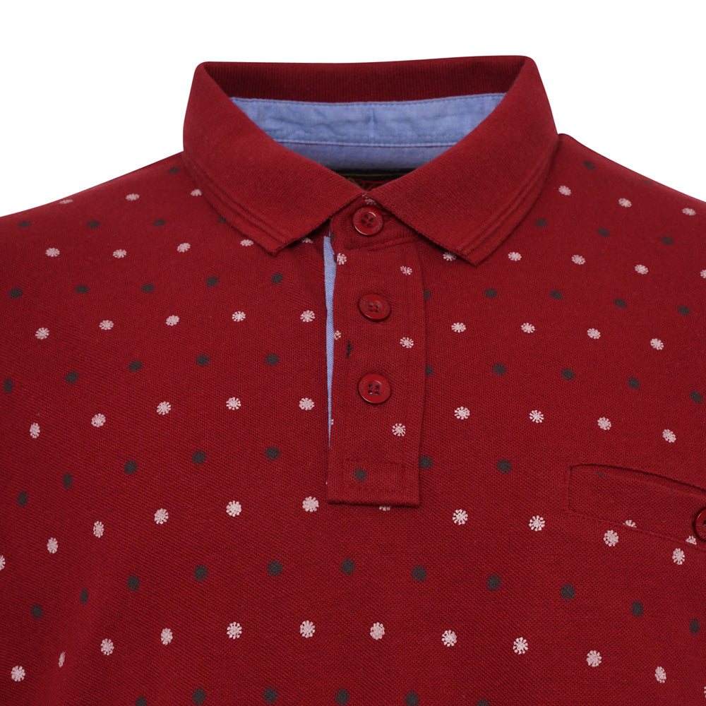 All Over Circle Print Polo Shirt