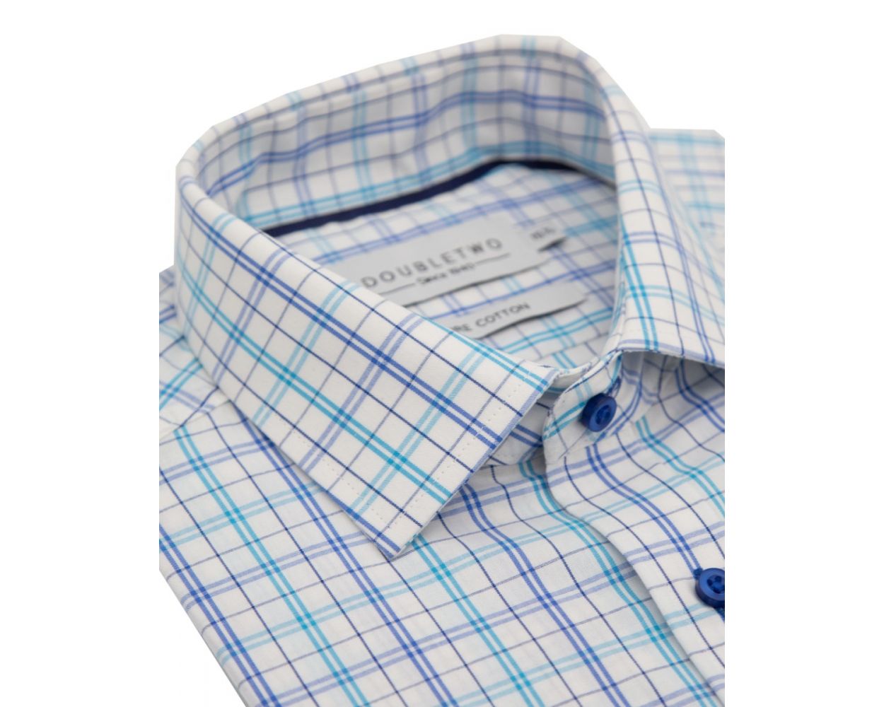 Blue Cross Check Long Sleeve Shirt