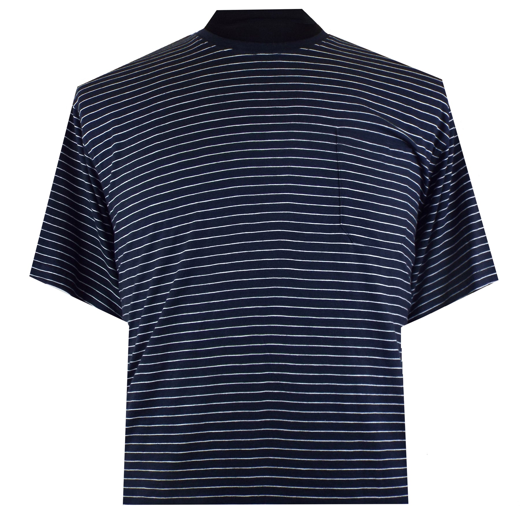 Crew Neck Fine Stripe T-Shirt