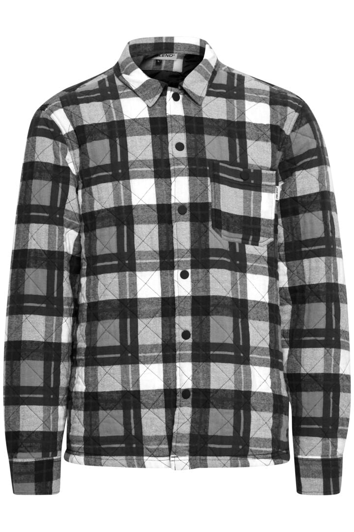 Padded Checked Overshirt